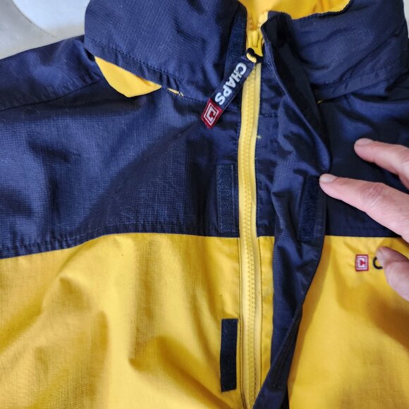 Chaps 1/4 Zip Jacket Men's Size Med. with Roll Away Hood Pockets Toggle Waist - Picture 8 of 16